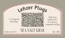 New 1/4" Composite Deck Plugs - "TimberTech Sea Salt Gray"