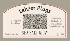 New 1/4" Composite Deck Plugs - "TimberTech Sea Salt Gray"