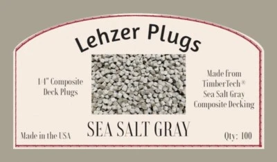 New 1/4" Composite Deck Plugs - "TimberTech Sea Salt Gray" - Image 1 of 4