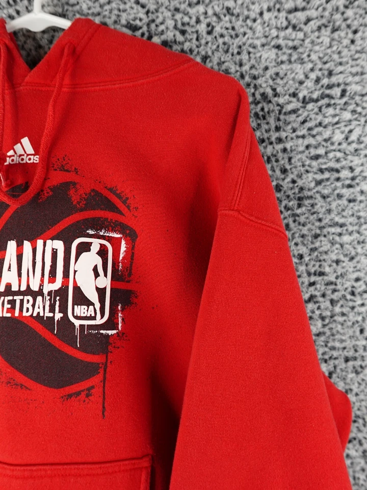 Adidas Portland Trail Blazers Hoodie Mens Large Red NBA Basketball Sweatshirt Lo - Image 3 of 4