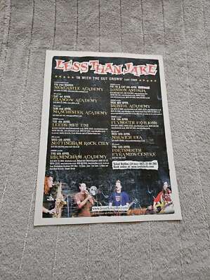 FPOT137 MAGAZINWERBUNG 11 X 8'' WENIGER ALS JAKE: REIN MIT DER AUSSEN CROWD TOUR 2006