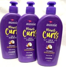 3 aussie miracle curl leave in detangling milk 6.7oz ea