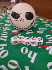 Yahtzee Tim Burton Nightmare Before Christmas Dice Jack Skellington Head Disney