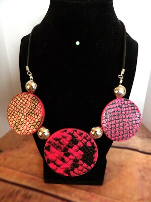 NWT Paparazzi Viper Pit Pink Black Silver Necklace W