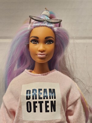 Dream Often Barbie Fashionista Rainbow Hair Barbie GHW52
