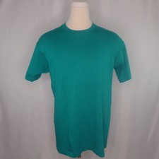 VTG 80s Fruit of the Loom Blank Solid Single Stitch T Shirt Mens XL USA Made EUC