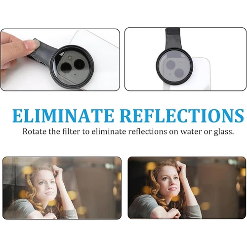 52mm CPL Phone Camera Lens for Most Smartphones Clip on Cellphone CPL Filter - Picture 6 of 11
