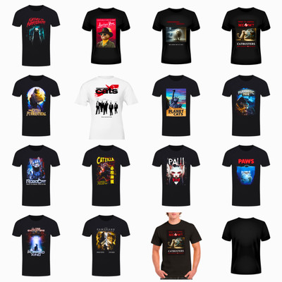 Horrorfilm Erinnerungsstücke Neuheit lustig Katzenfilm Fans T-Shirts Katzenliebhaber Geschenk