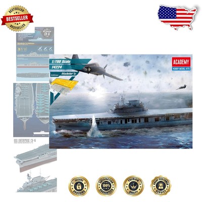 Complete Academy USS Enterprise CV-6 Model Kit - Ideal for History Aficionados