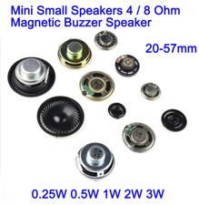 Mini Small Speakers 8/4 Ohm 0.25W 0.5W 1W 2W 3W Magnetic Buzzer Speaker 20-57mm