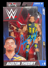 AUSTIN THEORY SIGNED WWE MATTEL ELITE SERIES 91 ACTION FIGURE BECKETT WITNESS