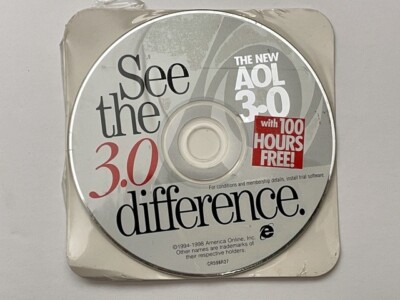 AMERICA ONLINE 3.0, See the 3.0 Difference, 100 Hours Free! SEALED 