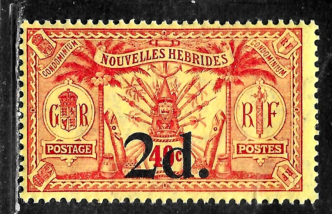 HICK GIRL MINT NEW HEBRIDES STAMP SC31 1921 SURCHARGE ISSUE N632 eBay