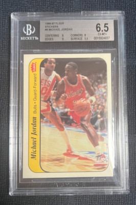 シングルカード PSA 8 1986 Fleer #57 Michael Jordan Amazon.com: 1986-87 Fleer #57 Michael Jordan ROOKIE RC PSA 8