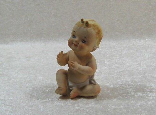 Vintage Biskus Porzellan Klavier Kewpie Baby F-239 Norcrest Japan Figur - Bild 5 von 7
