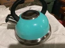 New Crofton Aqua Whistling Tea Kettle