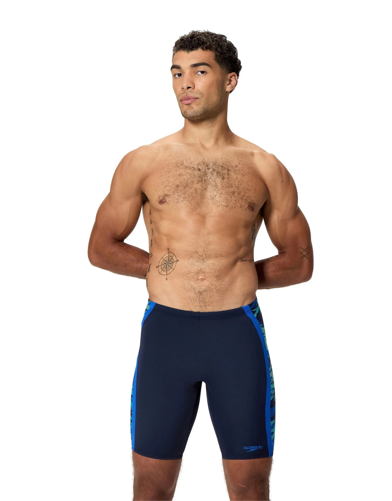 Speedo Hyperboom Splice Swim Jammer - Navy/Blue