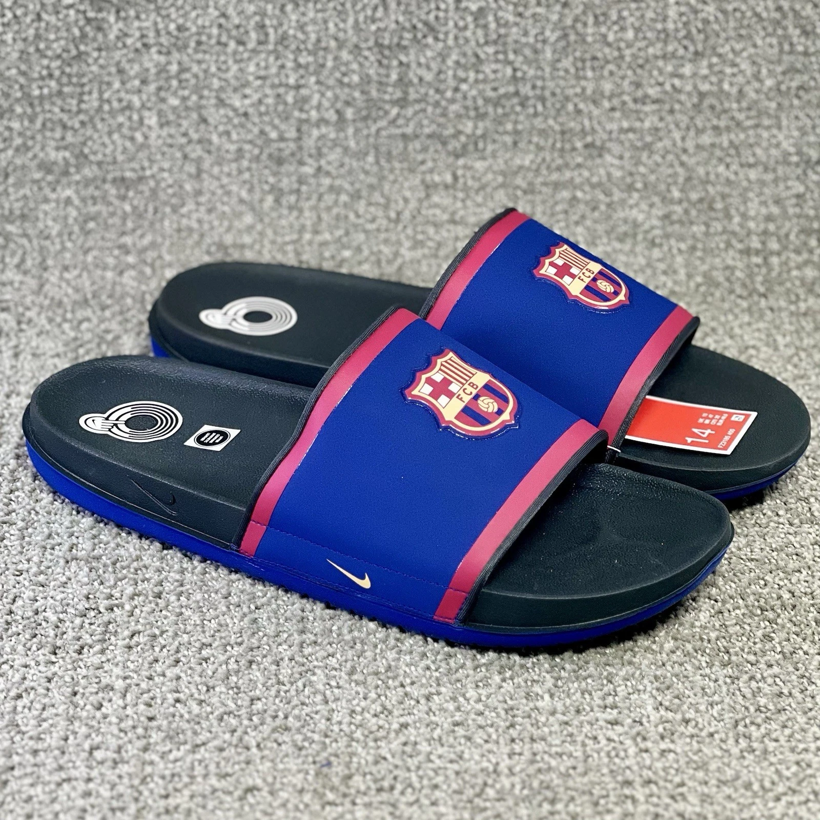 Nike Offcourt Slide FC Barcelona Deep Royal Blue Club FZ3185 400 Uomo Taglia 14