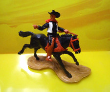1970's TIMPO TOYS? MOUNTED COWBOY WILD WEST 1/32 SCALE SOLDIER ON HORSE (J)