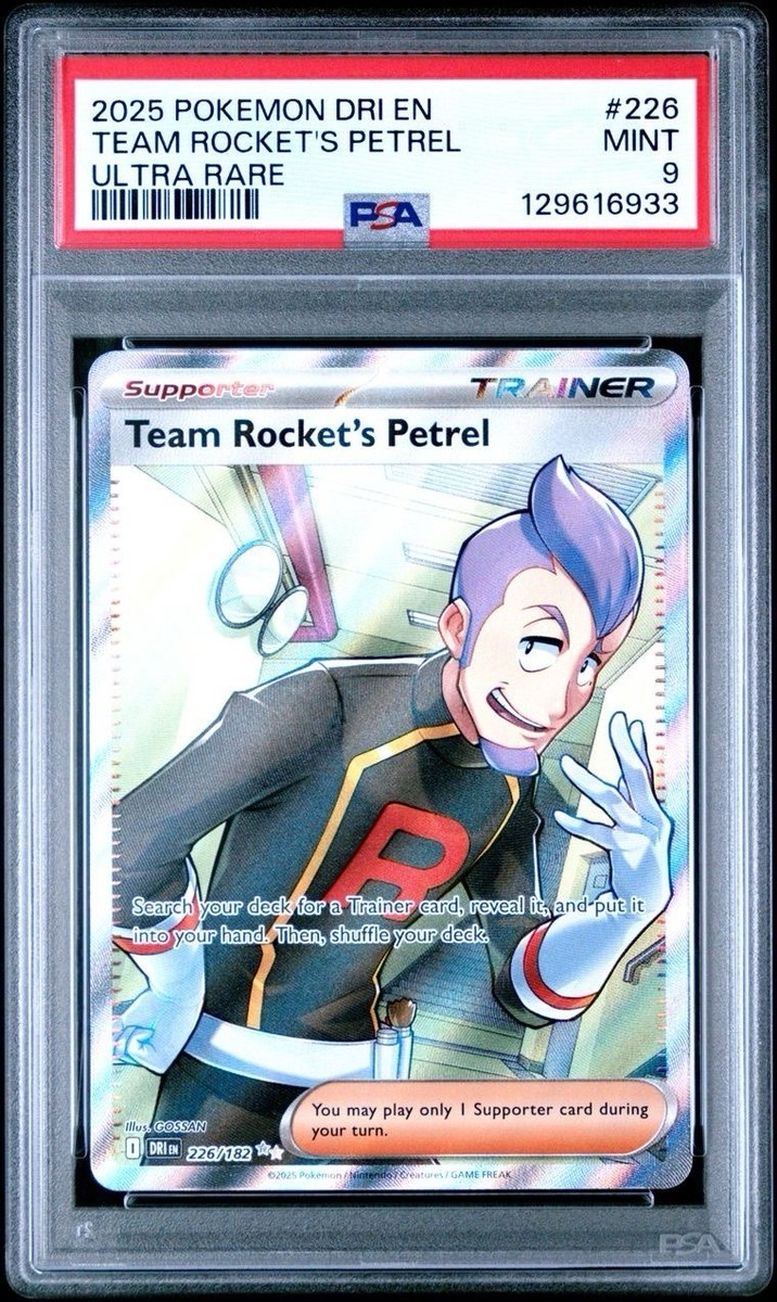 Pokemon Destined Rivals # 226 Team Rocket's Petrel Ultra Rare PSA