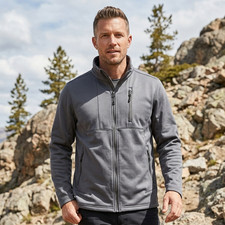 SwissTech Men's Gray Jacket with Zipper Pockets Size L