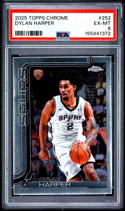 2025 TOPPS CHROME #252 DYLAN HARPER ROOKIE RC PSA 6