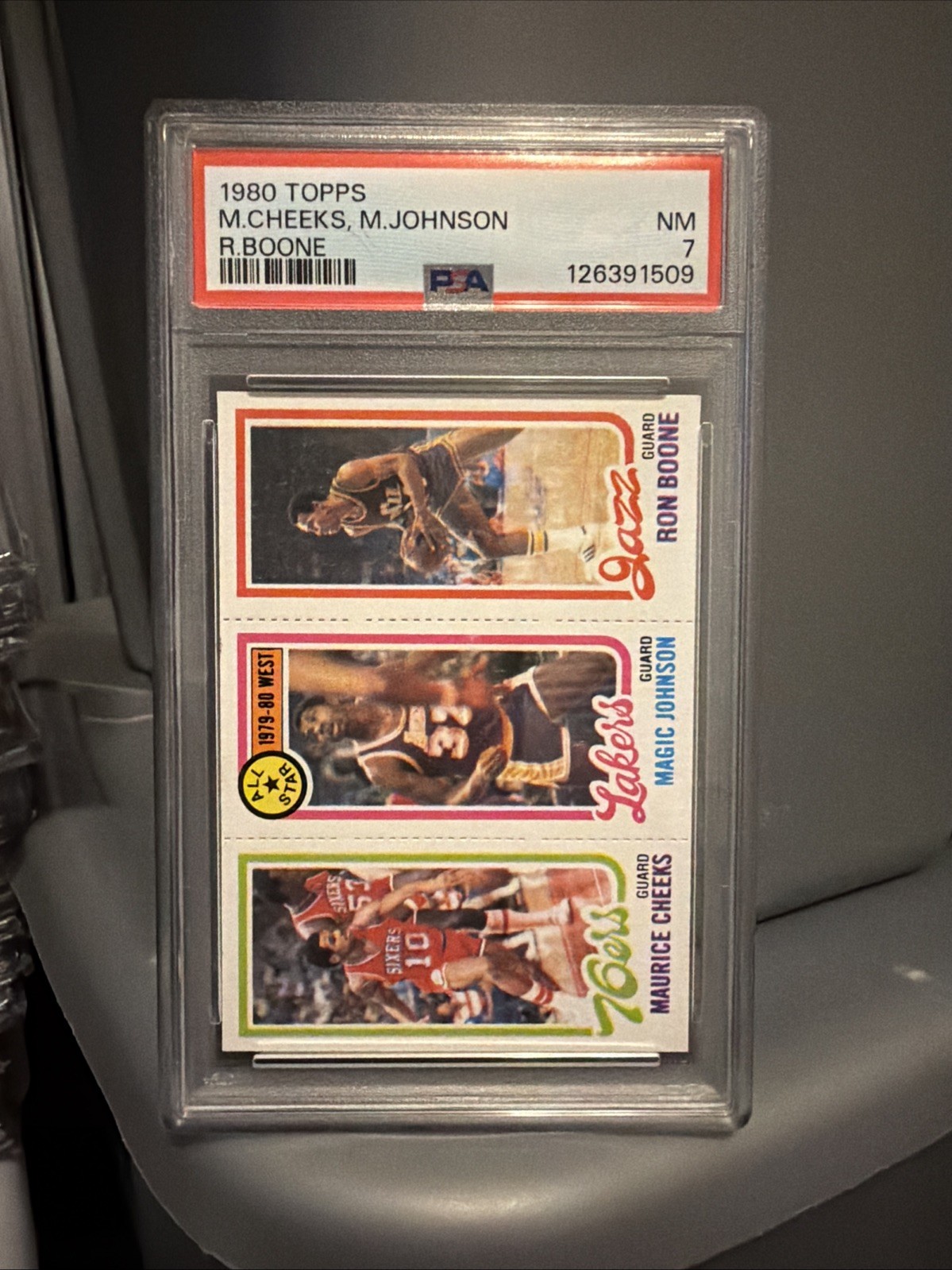 1980-81 Topps - Magic Johnson, Maurice Cheeks, Ron Boone #237-18-178 (RC)