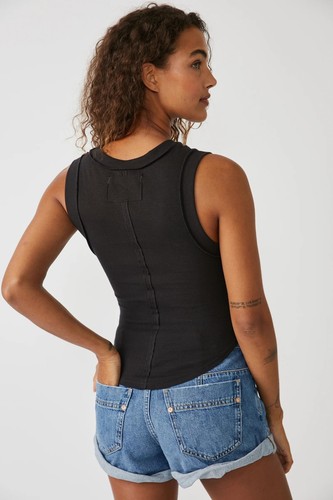 Free People Ladies Kate Sleeveless Tee In Black - Picture 2 of 2