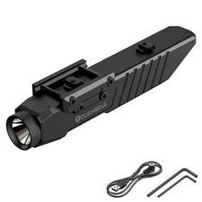 TOUGHSOUL 1450lm Tactical Flashlight for M-Lok & Pica Rail Magnetic Recharge