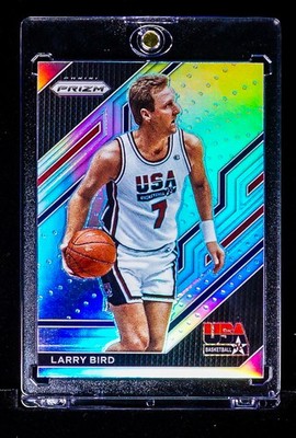 Larry Bird RARE REFRACTOR SILVER DREAM TEAM USA CARD 2022-23 Panini Prizm HOF