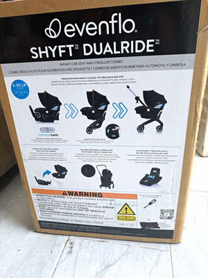 Evenflo Shyft DualRide Travel System Single Black SensorSafe LockStrong