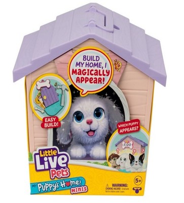 Little Live Pets My Puppy's Home Minis Pink Purple Kennel Plush Toy Dog House