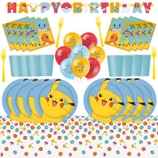 Pokemon Birthday Party Supplies Set for 8 Guests