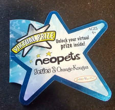 Series 2 Neopets Orange Kougra Plushie Tag/Star Prize CODE USED LONG AGO