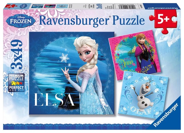 Disney Frozen: Elsa, Anna & Olaf. Puzzle 3 X 49 Teile | Deutsch | Spiel | 09269-image
