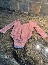 Bailey's Blossoms Infant Rose Pink Lace Leotard 3-6 Month
