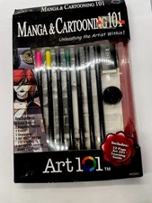 Manga & Cartooning Art 101 Color Pencil Set New Old Stock Some Box Wear
