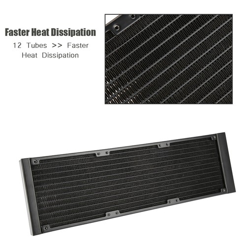 12 Tubes Computer Heat Exchanger G1/4 Thread Water Separator Water Cooler Tub CB - Afbeelding 3 van 16