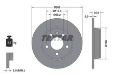 Jeu de 2 disques de frein TEXTAR 92074303 VW SHARAN 1.9 TDI