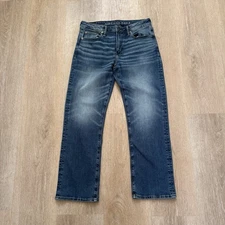 American Eagle Original Bootcut Airflex Jeans Mens 32x30 Stretch Dark Wash Denim