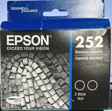 Epson 252 DURABrite Ultra Black Ink Cartridge Dual Pack EXP:2024