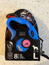 Flexi 26ft 8meter Original Blue Tape Retractable Dog Leash Large
