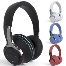 Wireless Headphones Over Ear LED Headset Stereo Noise Cancelling Bluetooth 5.1