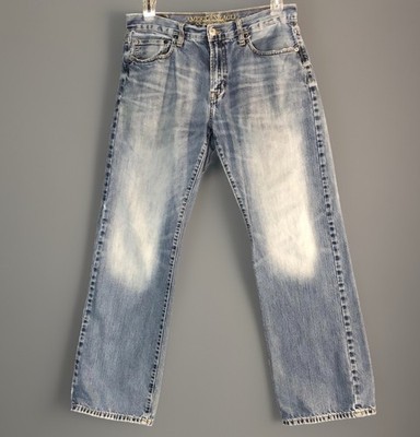 American Eagle Jeans Mens 34x30 Blue Classic Bootcut Distressed 90s Throwback