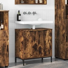 Meuble de Lavabo de Salle de Bain avec porte Bois d'ingénierie vidaXL vidaXL