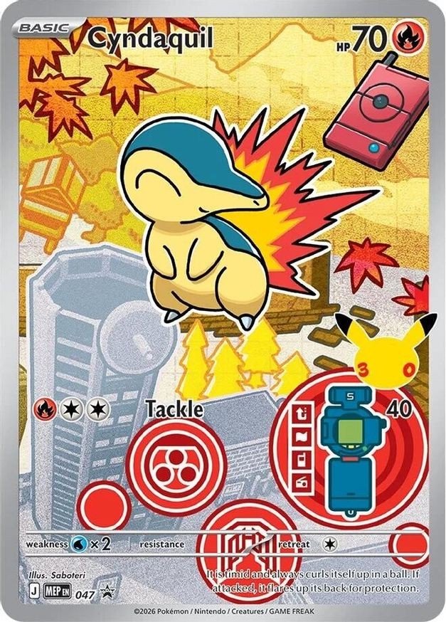 Pokemon Cyndaquil (47/77) Mega Evolution Promo LP HOLO