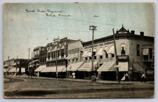 East Side Square Iola Kansas KS Street View Stores Dentist 1912 Postcard