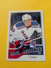 Tim Erixon Signed New York Rangers Rookie Card. rookie card picture