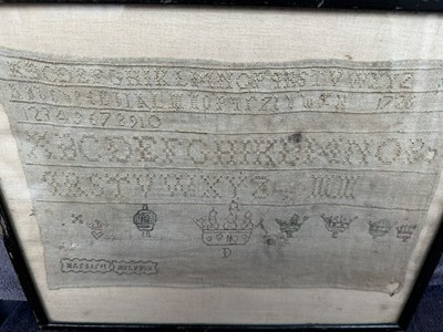 Very Rare 1726 Antique Needlework English Georgian Sampler Margaret Molyson?