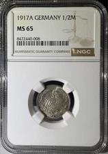 1917-A Germany 1/2 Mark NGC MS65 (008)